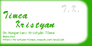 timea kristyan business card